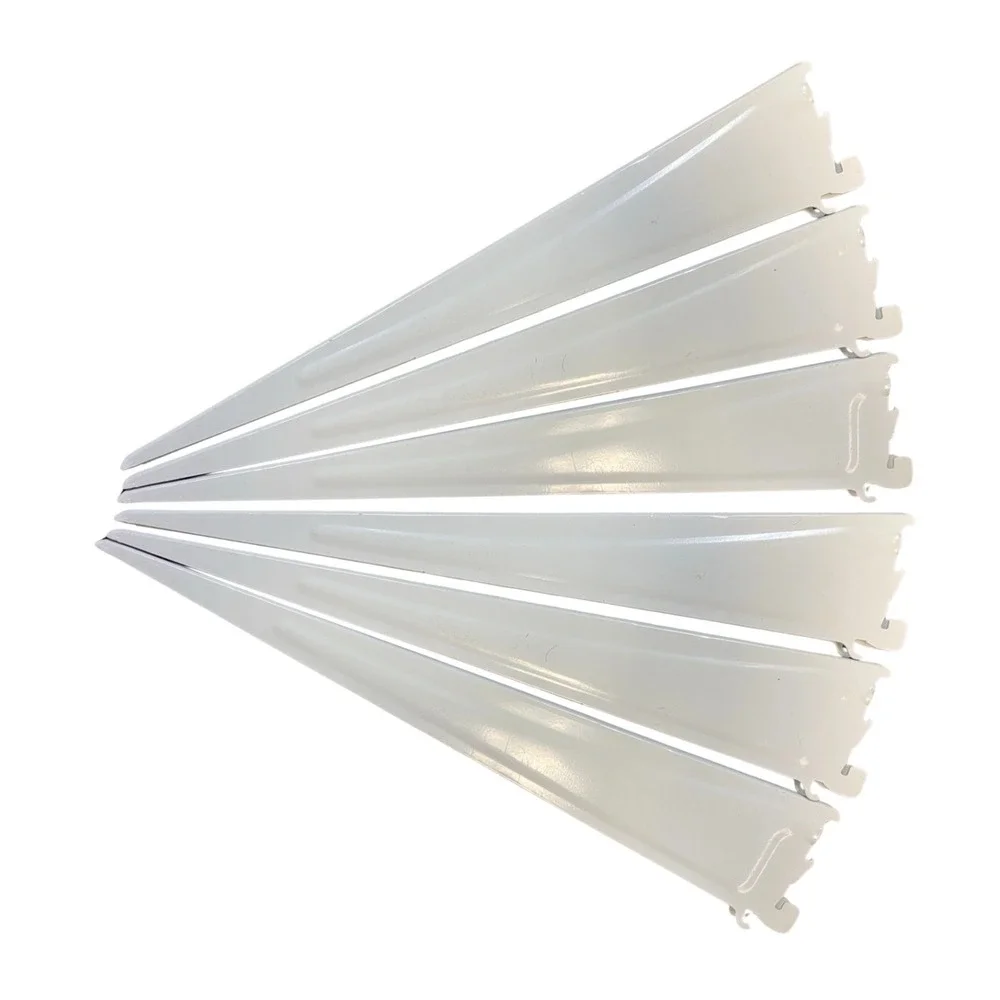 ClosetMaid 2854 16-In. White Shelf Track‎ Bracket Wall Mount Support Lot of 6